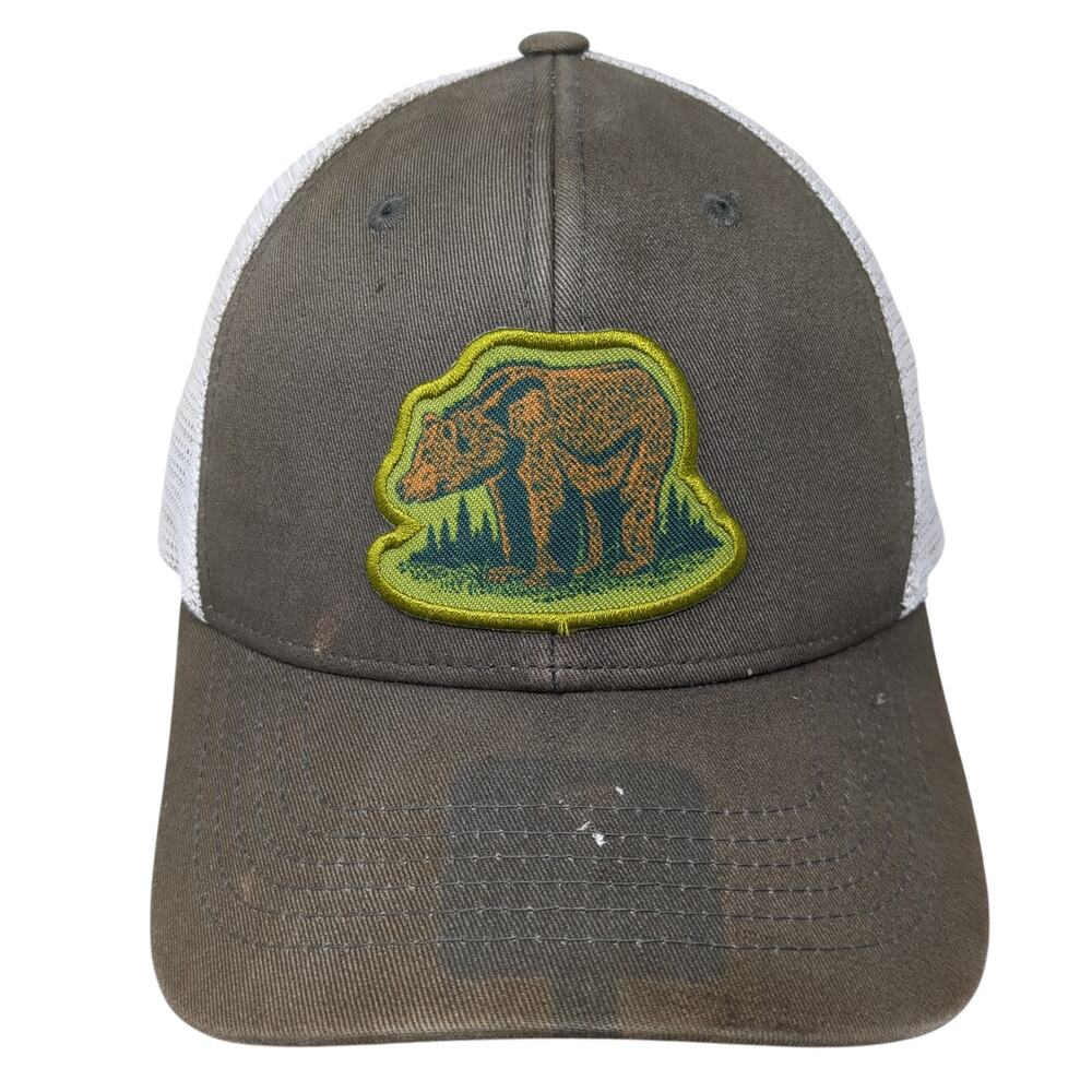 Bear Snapback Trucker Hat Brown One Size Adjustable Mesh Back 6 Panel Kastlfel